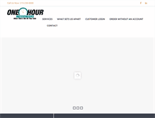 Tablet Screenshot of onehourmessengers.com